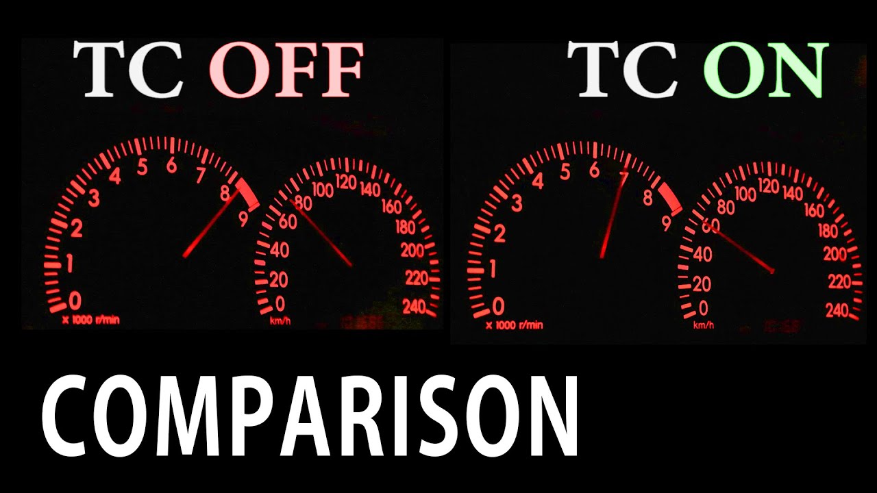 Car Traction Control ON vs OFF [0-100km/h Acceleration]