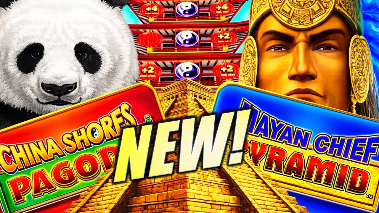 ★NEW SLOT!★ DOUBLE THE FUN!!? CHINA SHORES PAGODA & MAYAN CHIEF PYRAMID (Konami Gaming)