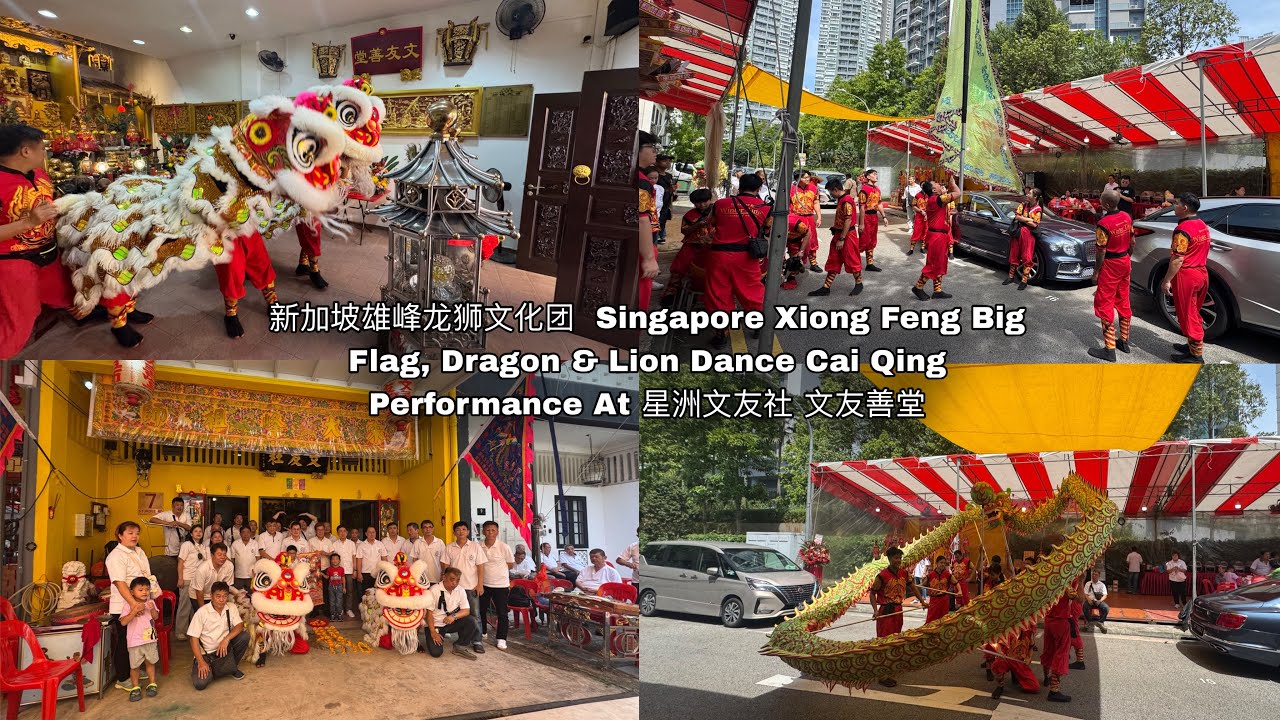 新加坡雄峰龙狮文化团 Singapore Xiong Feng Dragon & Lion Dance Cultural Troupe at  星洲文友社 文友善堂 4 .1. 26