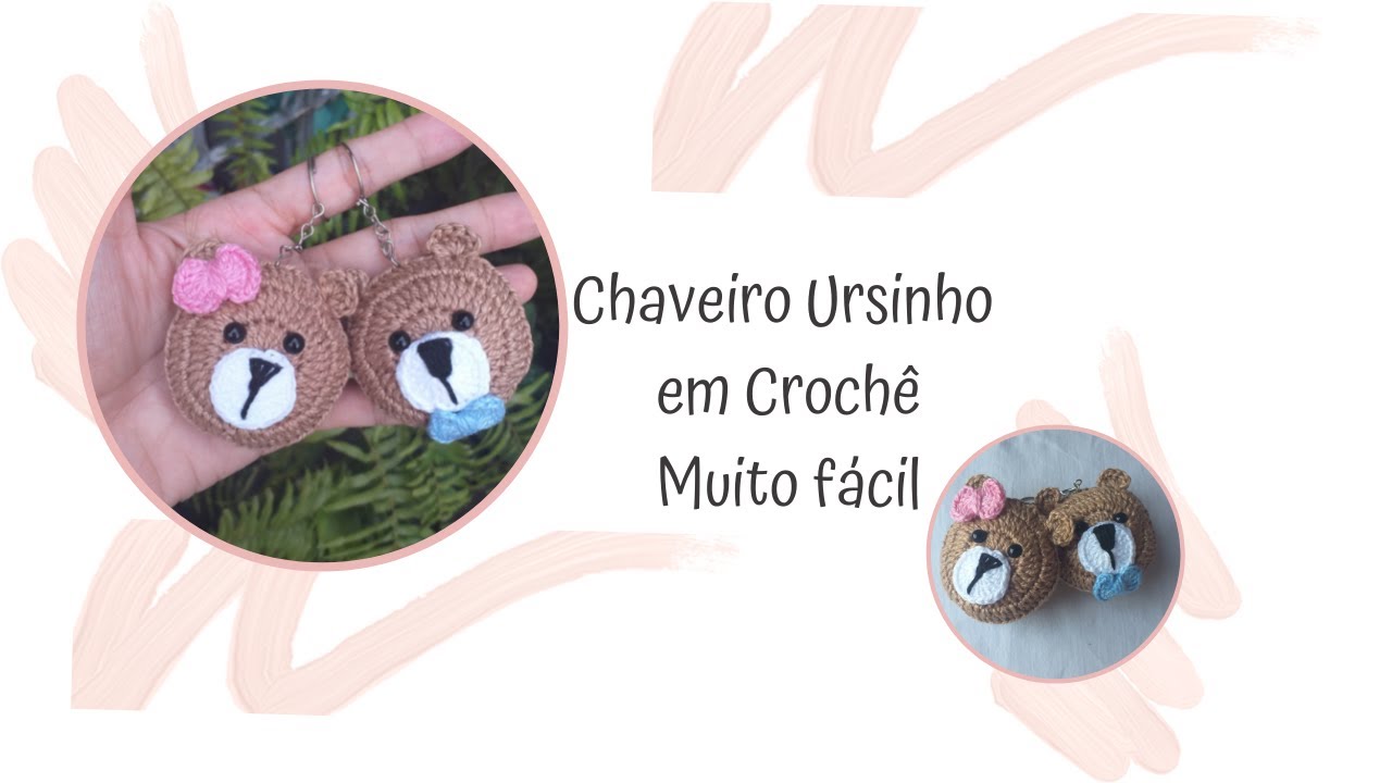 Chaveiro Ursinho de Crochê