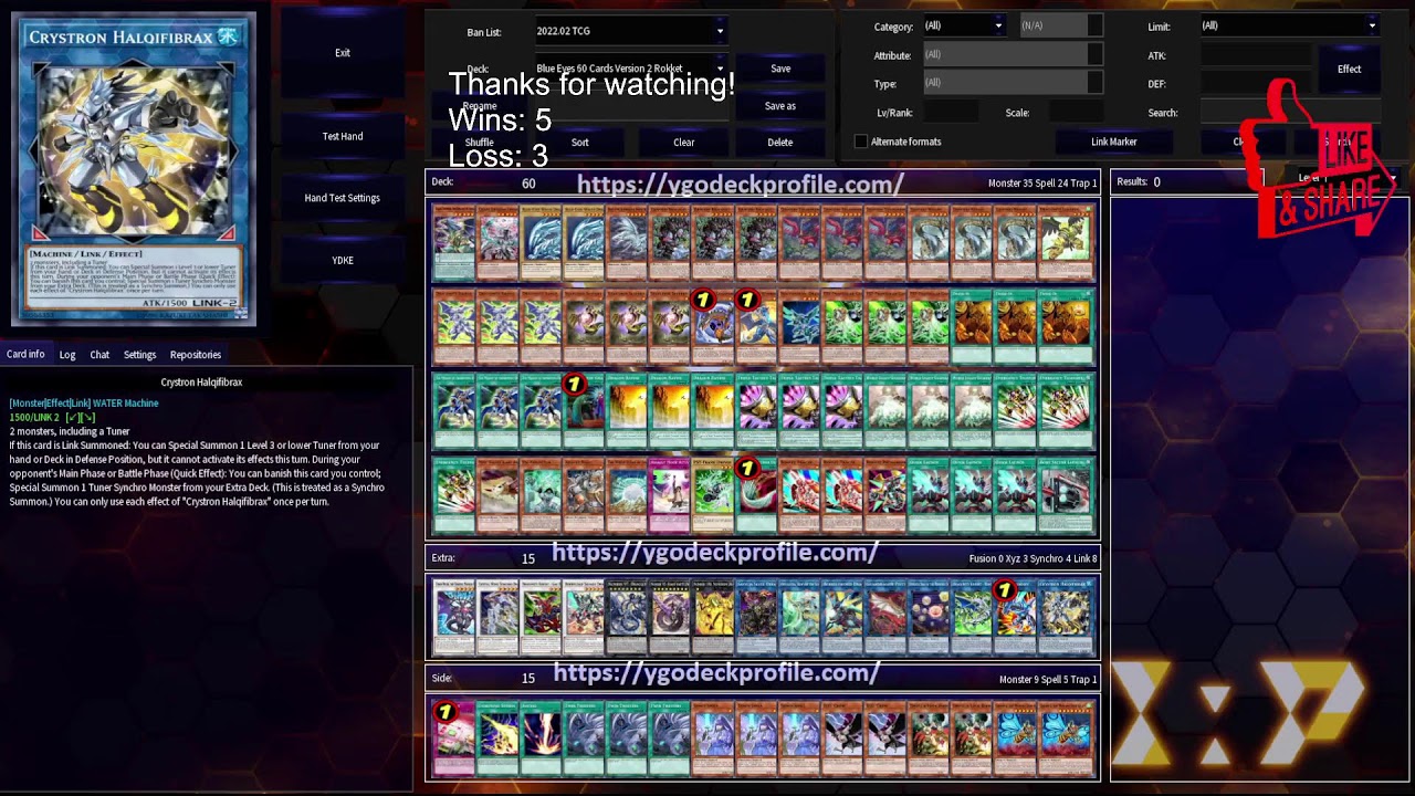 Testing  Blue Eyes Deck 2022  60 Cards Rokket