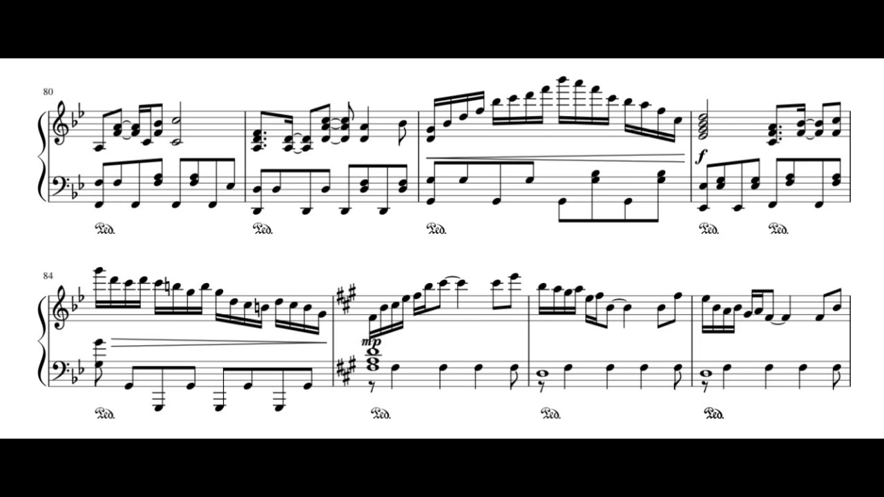 朧 (pop'n music / jubeat) ピアノ楽譜 Piano score