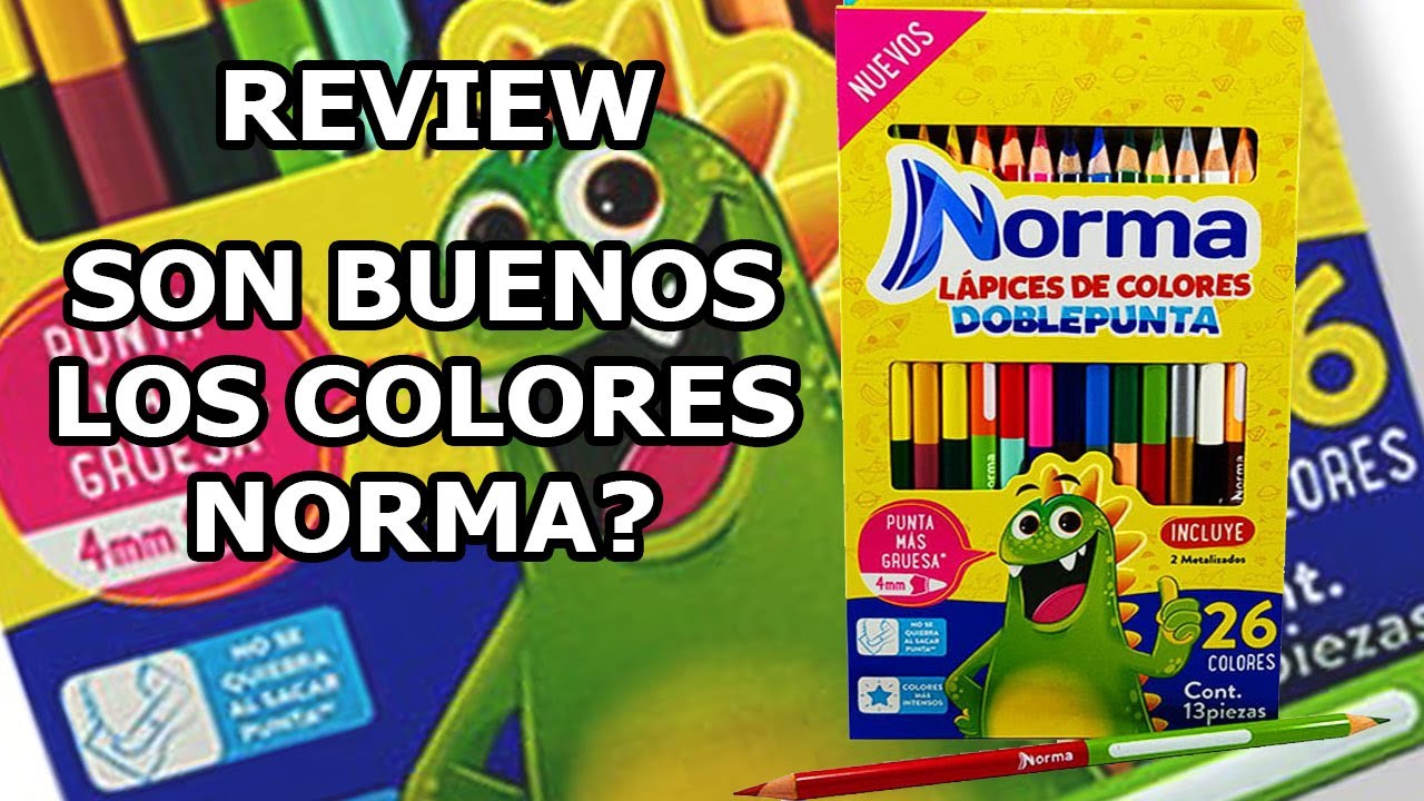 Review 13 Lápices De Colore Doble Punta 26 Colores Norma