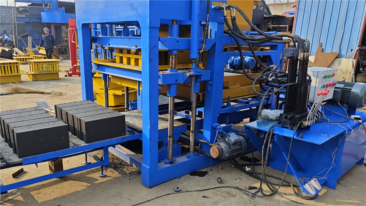 QT4-20 manual hydraulic concrete blocks making machine for cement  interlocking pavement bricks