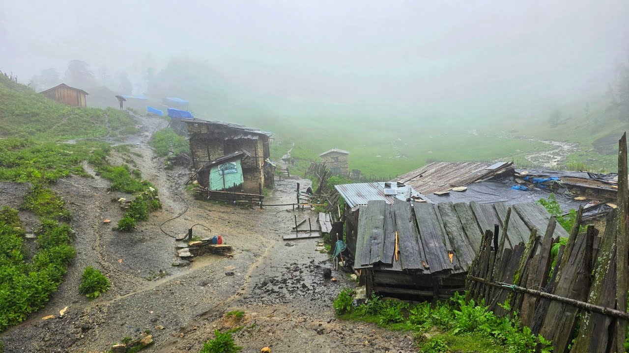 Naturally Beautiful Mountain Village Life During the Rain | Most Peaceful And Relaxation Rural Life