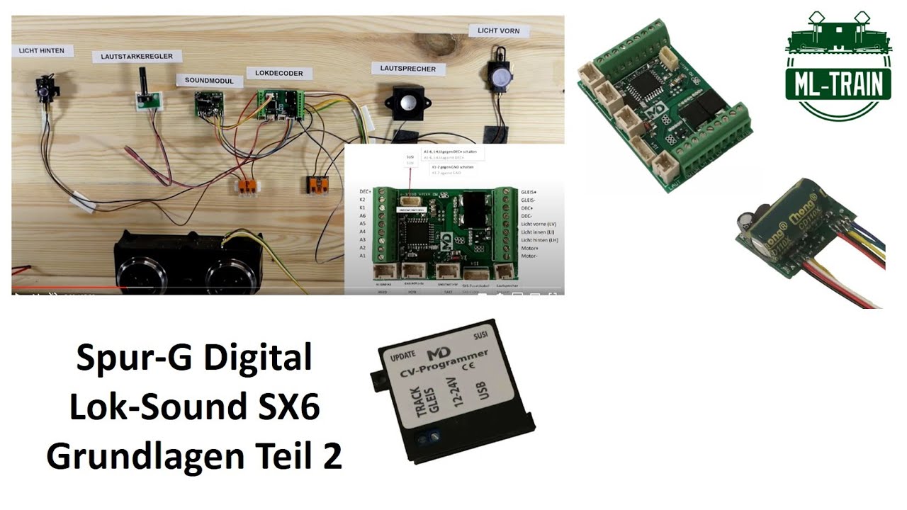 Lok-Sound SX6 Digital-Tutorial Spur-G Eisenbahn von ML-Train Grundlagen Teil 2 (Produktvideo)