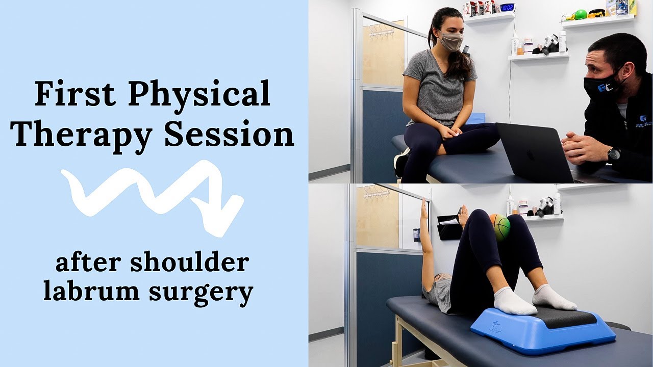 First Physical Therapy Session (after shoulder labrum repair surgery)
