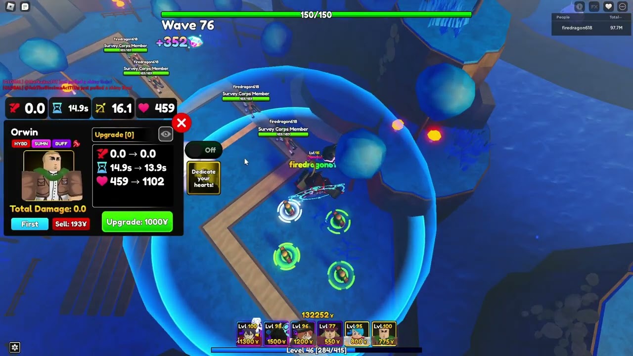 How to get infinite Orwin Buffs | ANY +SPA CURSE | Anime Adventures