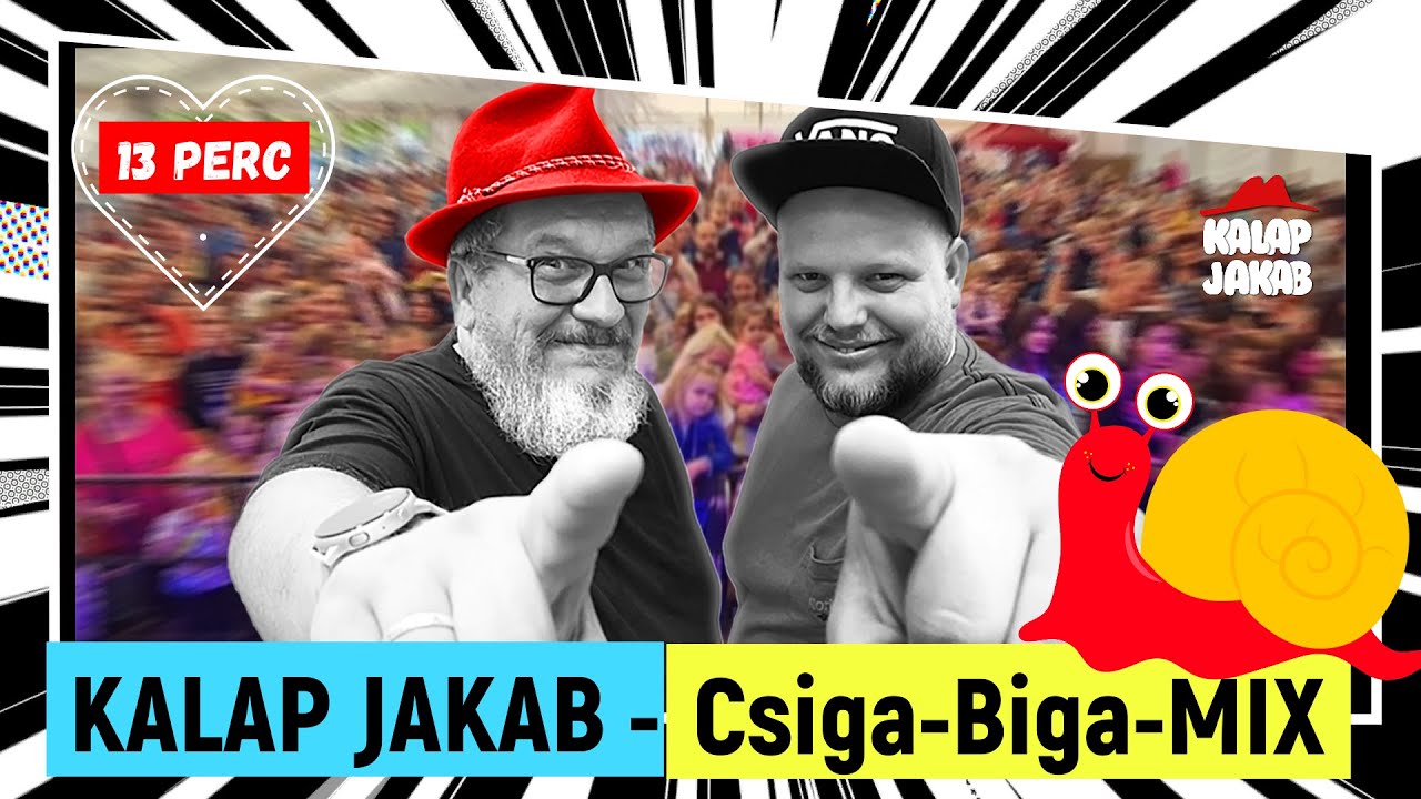 Kalap Jakab - Csiga-Biga-Mix (gyerekdalok egybefűzve 13percben, animáció)