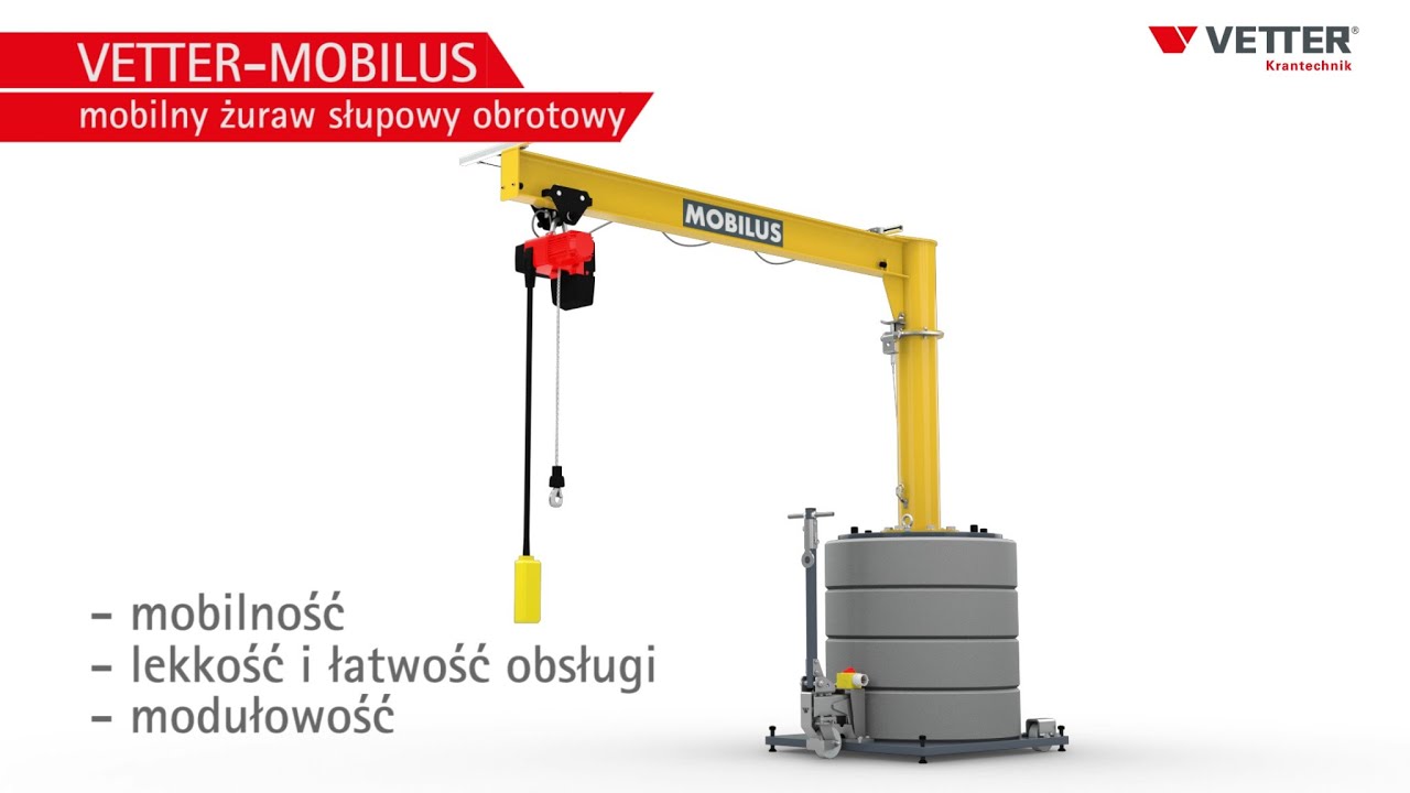 VETTER Krantechnik - MOBILUS - mobilny żuraw słupowy obrotowy