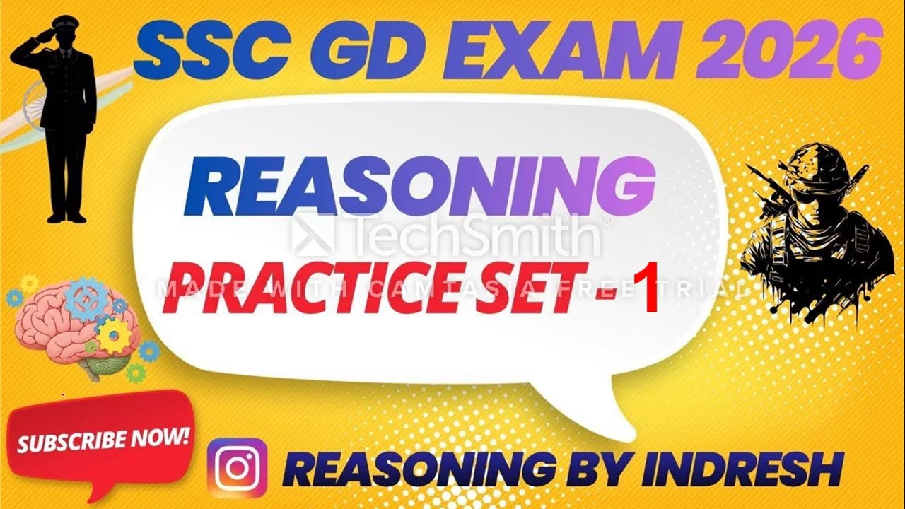 SSC GD 2026 Reasoning प्रैक्टिस set 01 || Reasoning Short tricks || SSC GD Reasoning Classes 2026