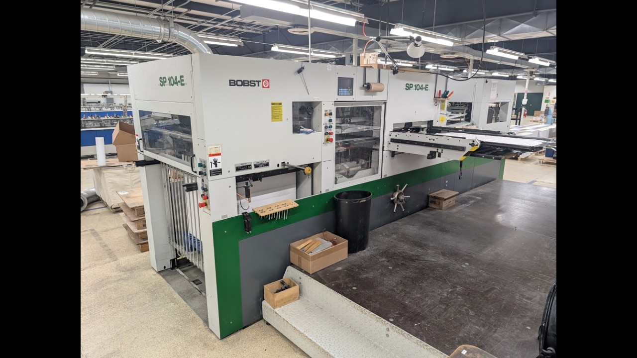2003 Bobst SP AUTOPLATEN 104 E Die Cutting System w/ Stripping
