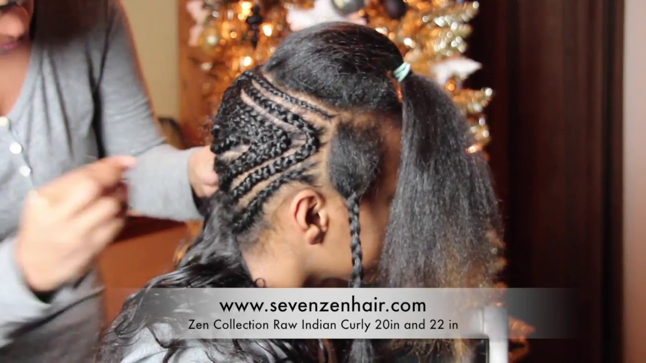 Partial Sew-in Using Raw Hair| Indian Curly