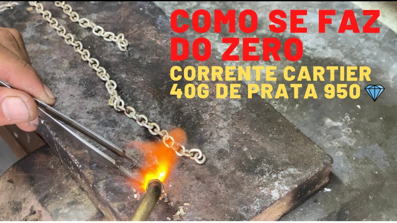 Como se faz do ZERO: Corrente Cartier com 40g gramas!
