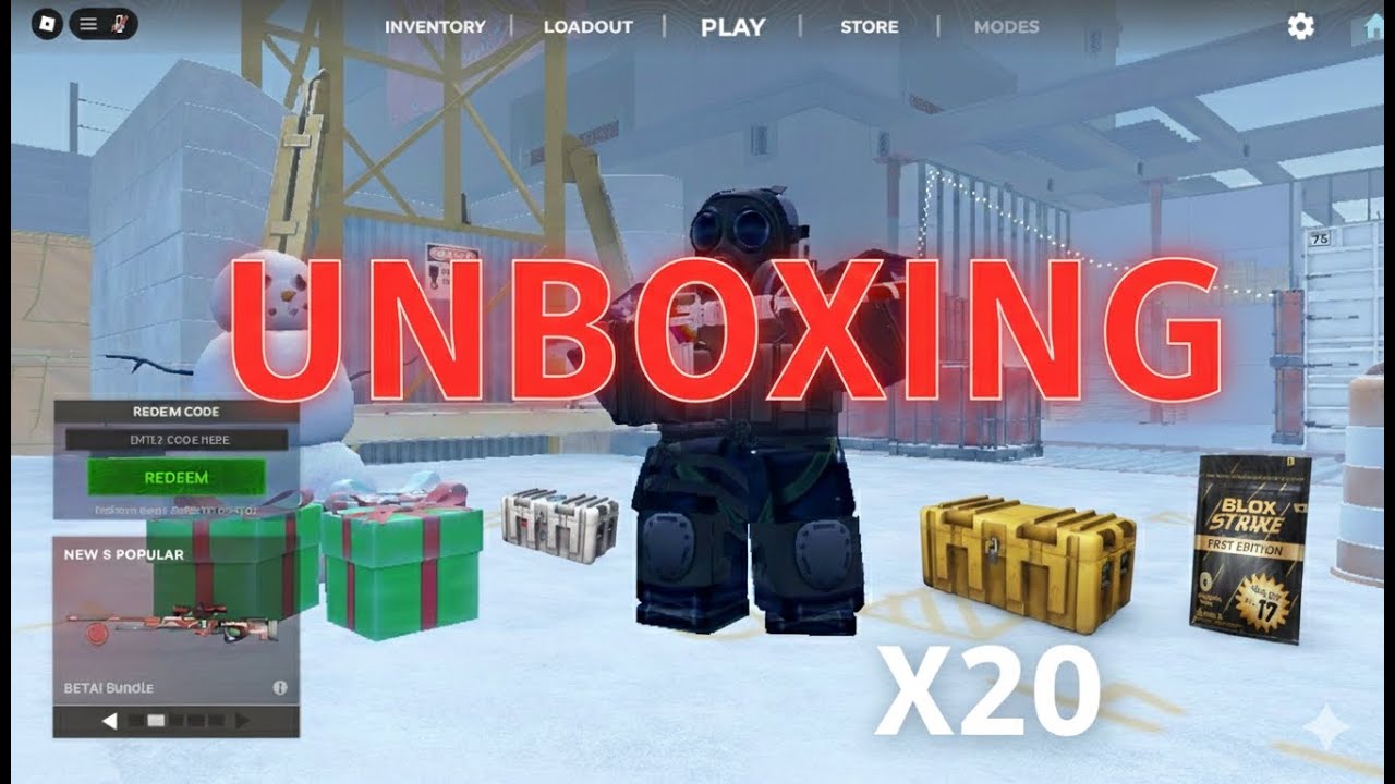 Unboxing Case in blox strike (Roblox)💵