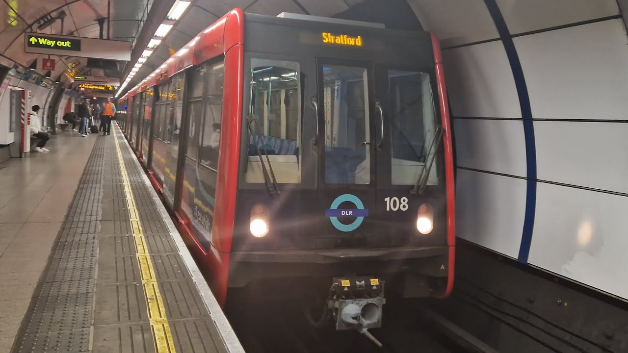 Full Journey On The DLR (108A B07 Stock) From Bank To Stratford