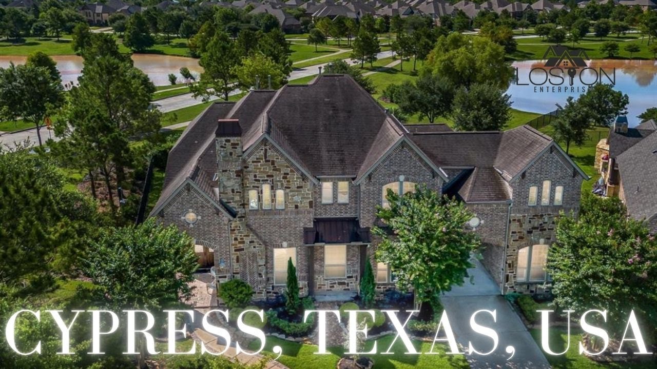 5 Bed 5 Bath Home Tour in Cypress, Texas, USA ∙ Pool ∙Backyard Lake ∙ Media Room ∙ Houston Living