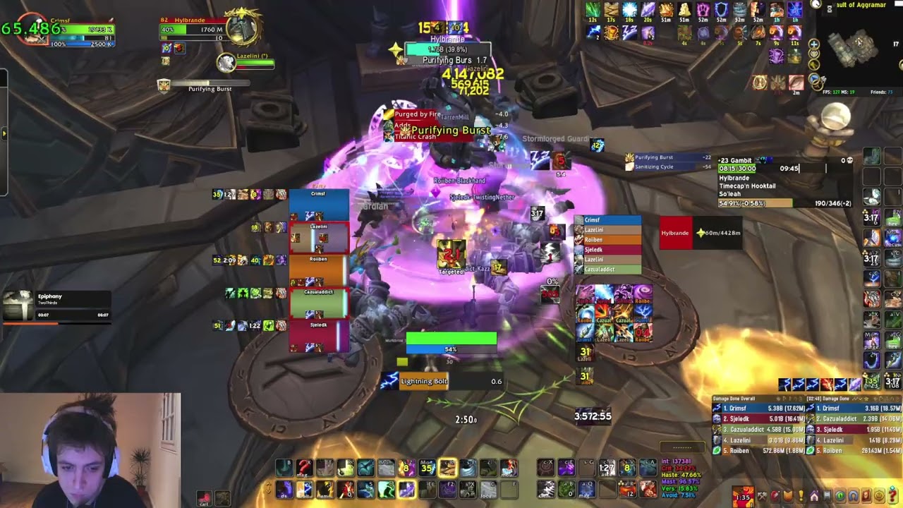 Rank 1 23 Gambit Ele Shaman PoV 12.9M DPS