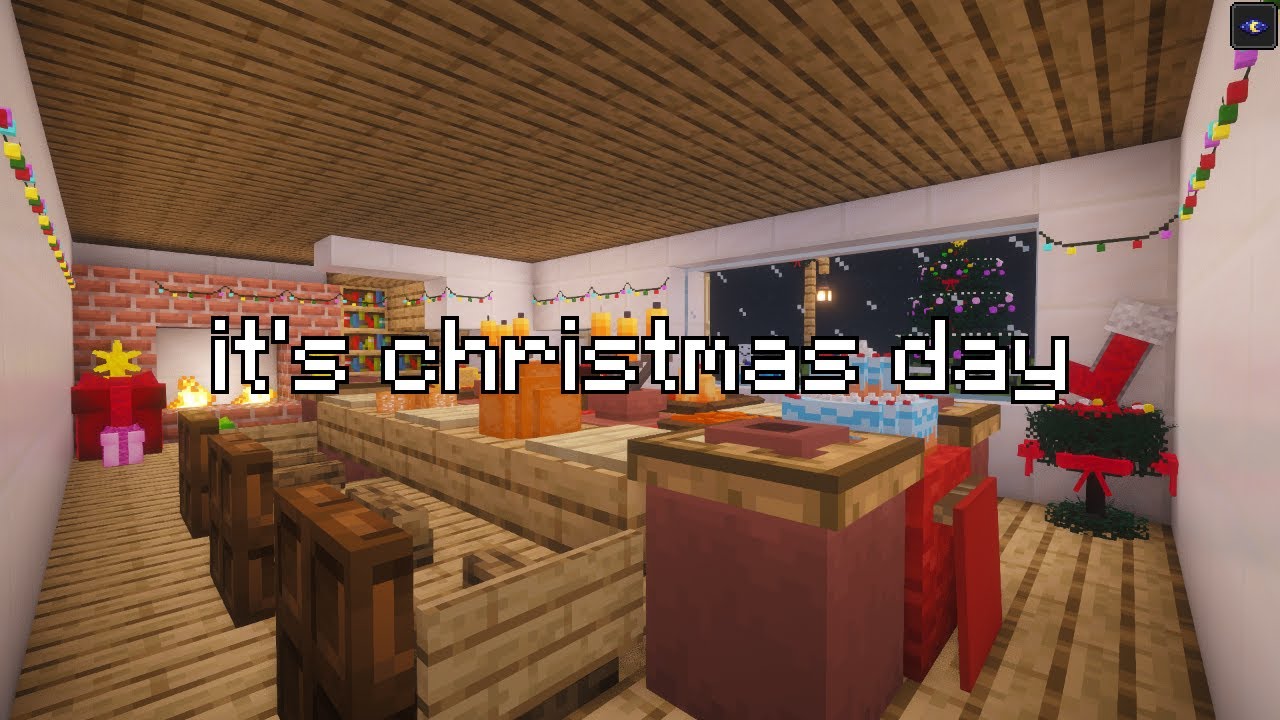 It's christmas day and you having dinner with family(Minecraft Music with Winter Ambience)