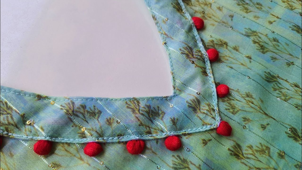 tailoring beginners easy method thermocol balls patch work blouse design || patch work blouse design