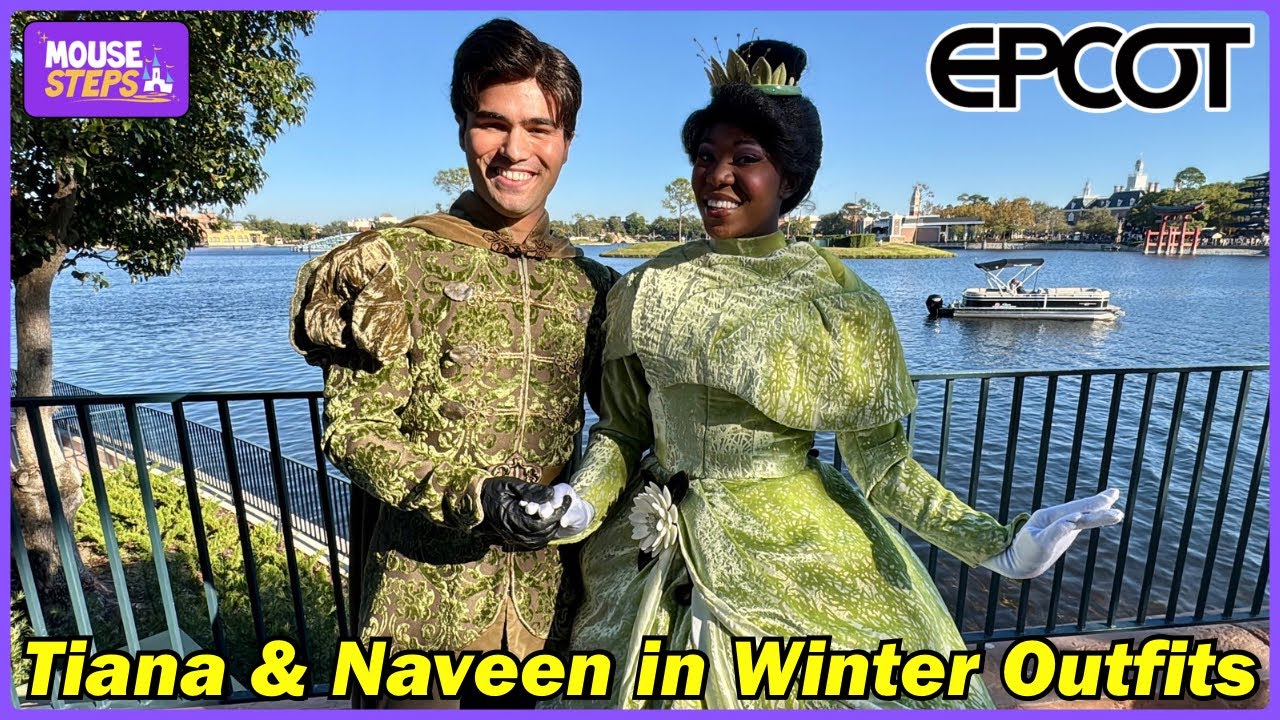 Princess Tiana and Prince Naveen Surprise Meet & Greet at EPCOT in Winter Outfits (December 2024)