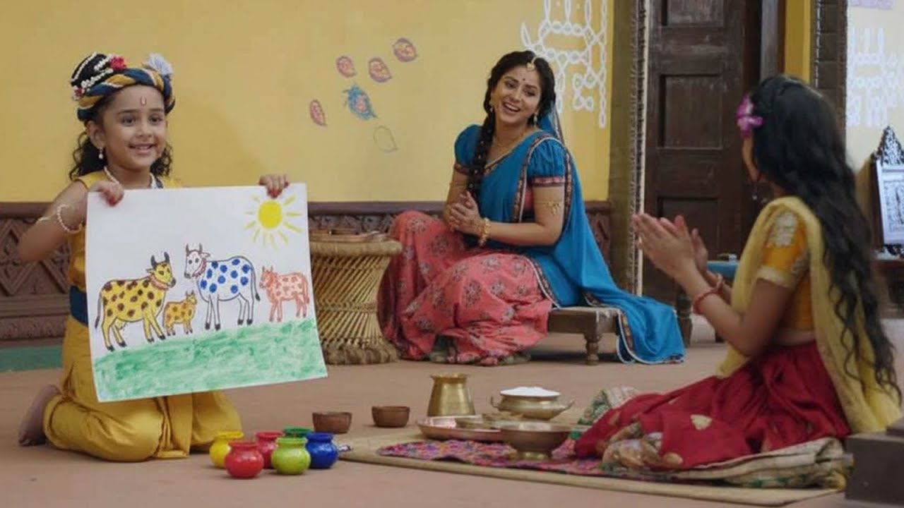 कान्हा ने सजाई अपने घर की दीवारें || Best Of Yashomati Maiya Ke Nandlala