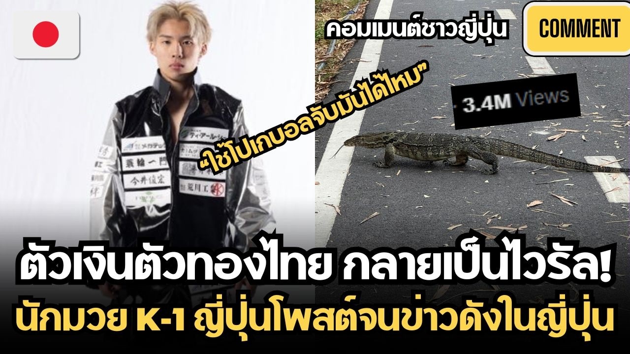 ตัวเงินตัวทองไทย กลายเป็นไวรัล!  นักมวยดังญี่ปุ่น โพสต์จนข่าวดังในญี่ปุ่น | คอมเมนต์ชาวญี่ปุ่น