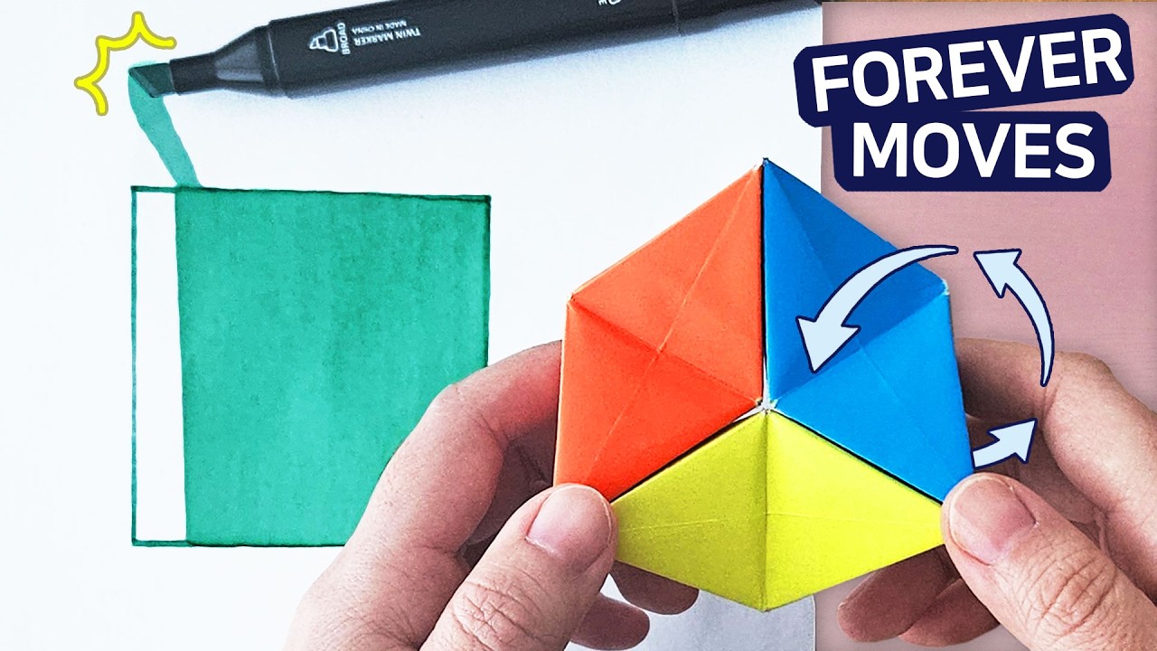 How to Make a Flexagon Origami Tutorial &ndash; Endless Paper Fidget Toy for School