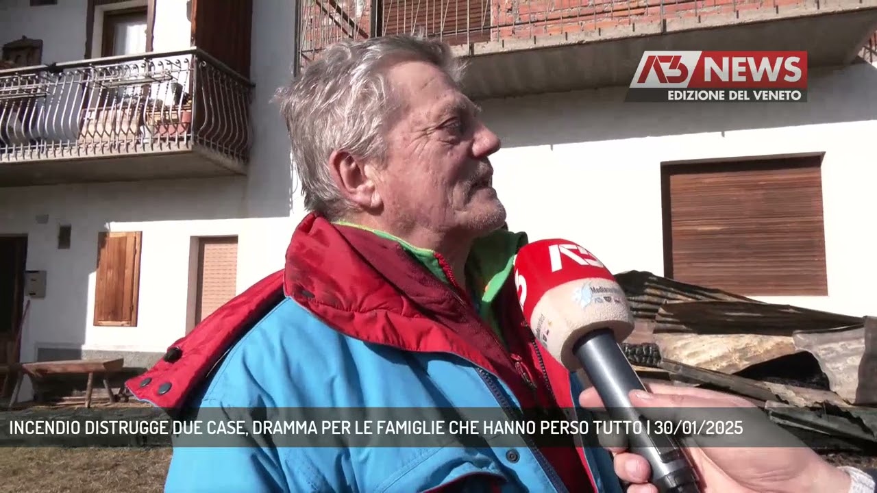 INCENDIO DISTRUGGE DUE CASE, DRAMMA PER LE FAMIGLIE CHE HANNO PERSO TUTTO | 30/01/2025