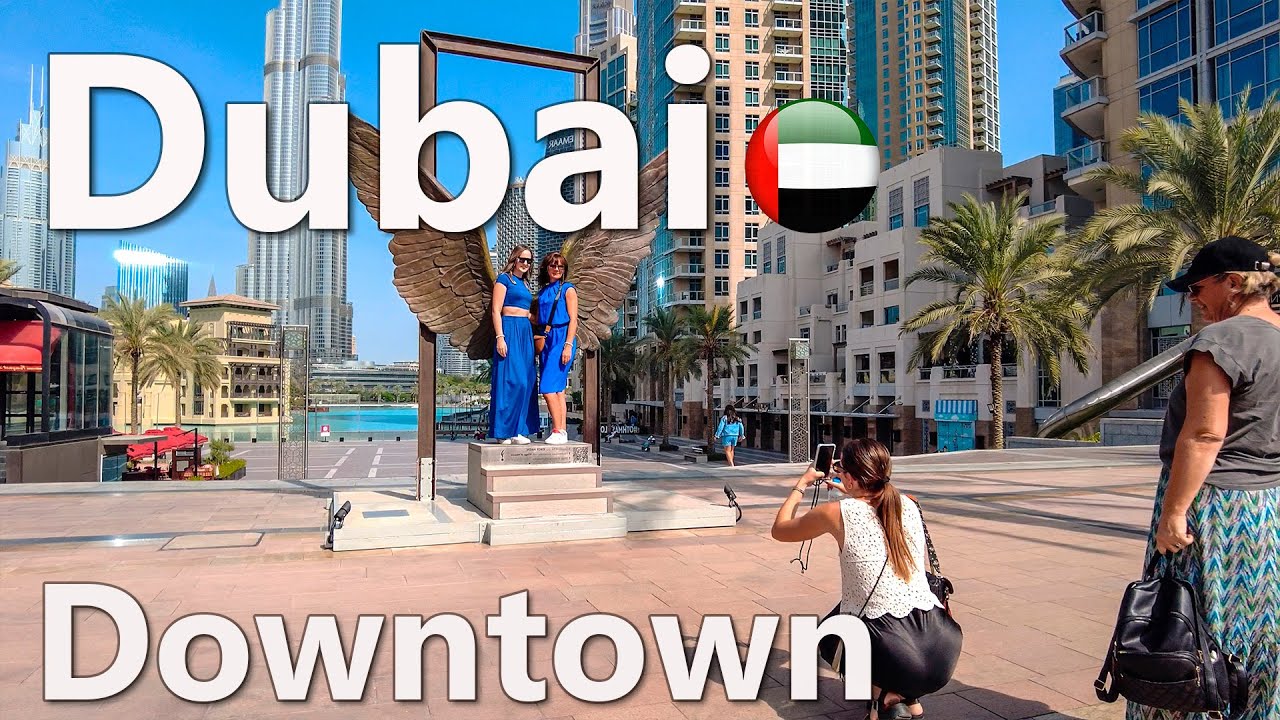 Dubai Downtown City Streets Walking Tour 4K 🇦🇪