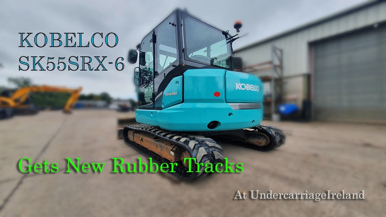 Kobelco SK55SRX-6 get new Rubber Tracks Supplied and Fitted at Undercarriage Ireland