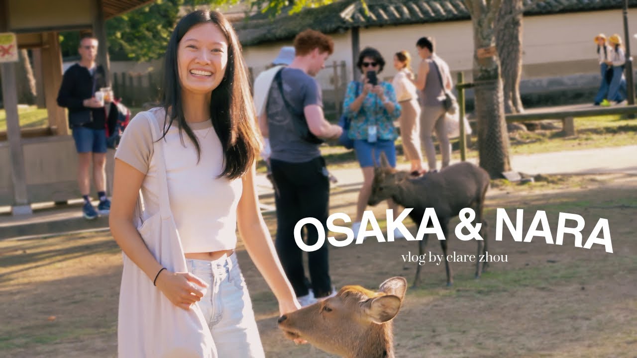 JAPAN VLOG | everything we ate in osaka, nara deer park, exploring!
