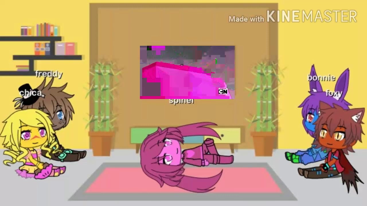 Fnaf 1+spinel reacts to other freinds