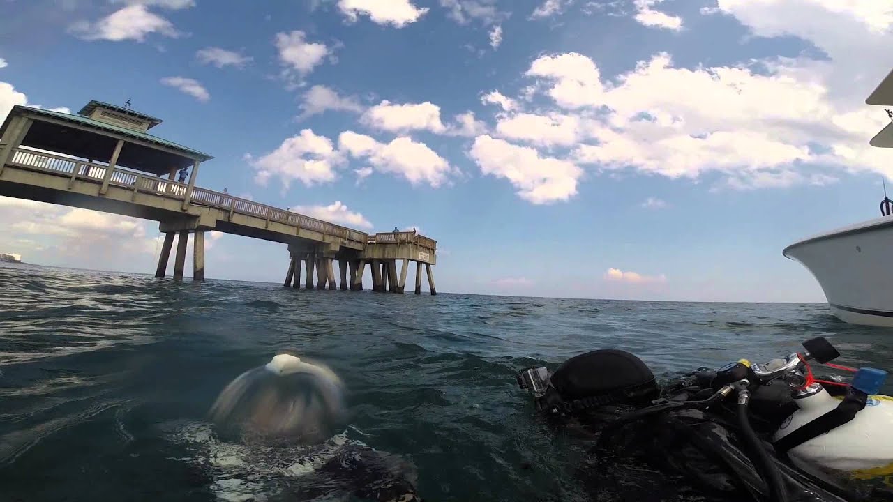Install of underwater camer on Deerfield Beach Fishing Pier