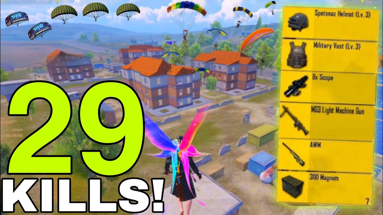 29 KILLS! 🔥DEATH BY M249 MY BEST RUSH GAMEPLAY IN PUBG Mobile - BGMI