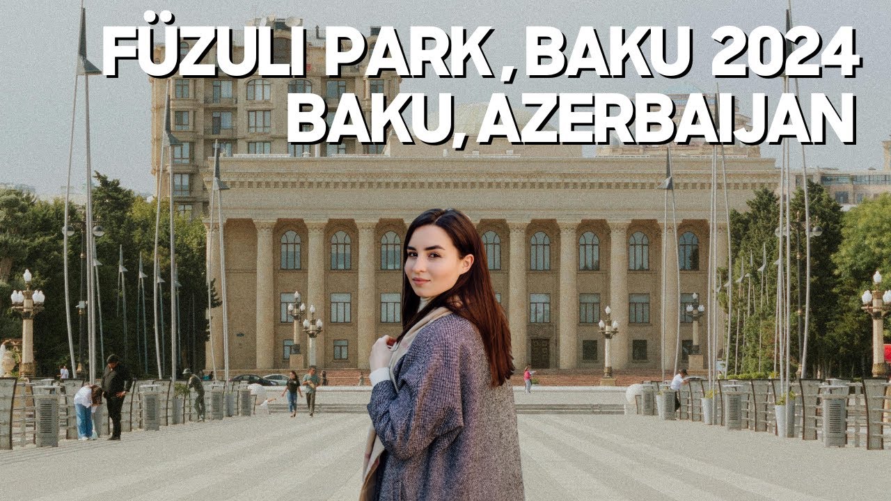 An Evening Walk in F&uuml;zuli Park, Baku | Walking Tour Baku Azerbaijan 4K