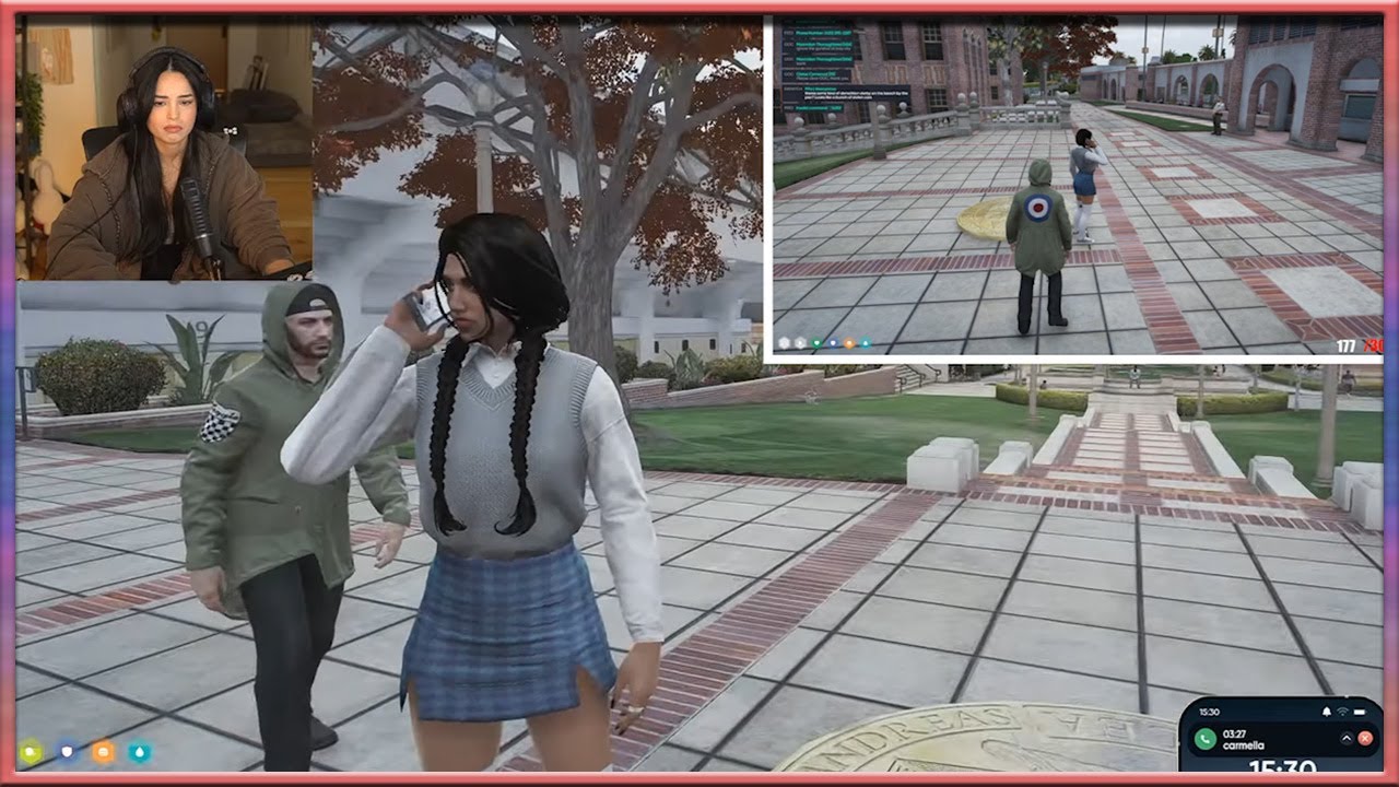 Ray have a call with Carmella trying to fix their relationship and gets stabbed by BonBon - GTA V RP