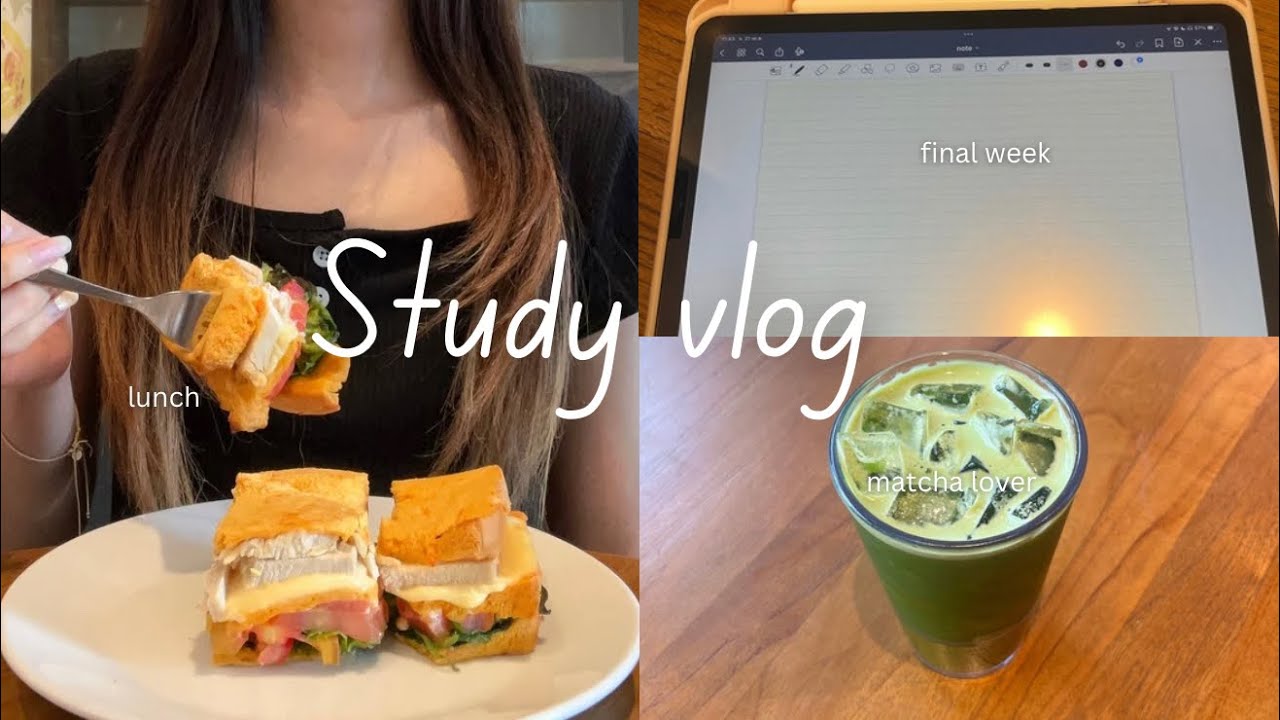 Study vlog🖍️📖 อ่านหนังสือก่อนสอบ | productive study with me🤍
