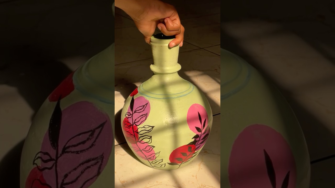 🎨🖌️#pottery #potart #potpaintingideas #painting #crafts #weekendvlog #art #artist #flowers #mural