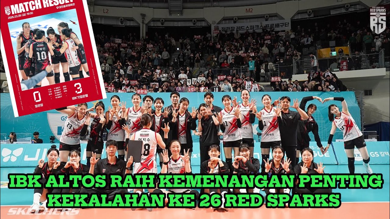 Red Sparks Kalah 26, IBK Altos Buka Peluang Ke Play Off 