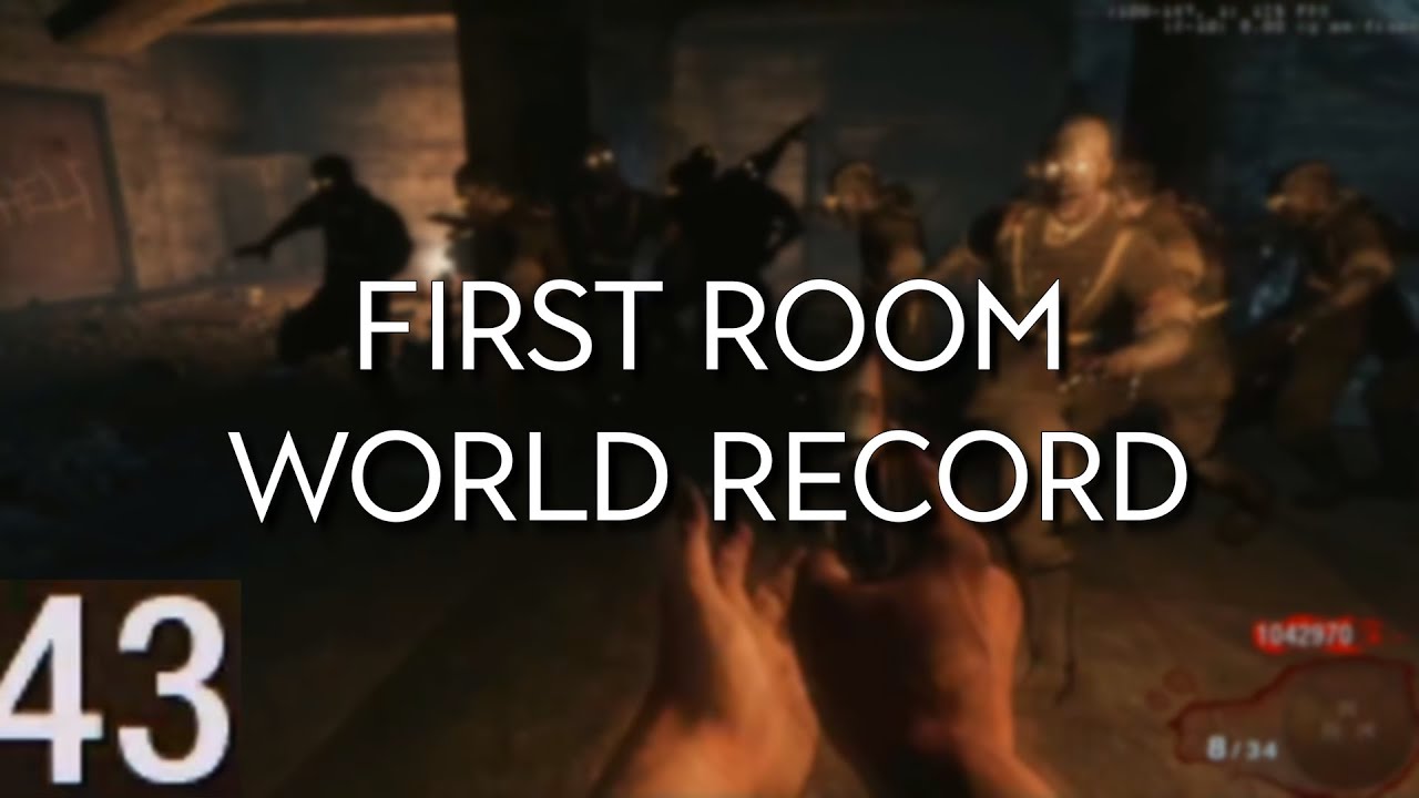 BO1 Zombies - Nacht First Room Solo Former World Record Round 43