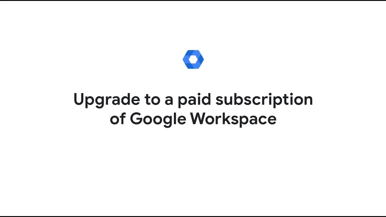 Upgrade to a paid subscription of Google Workspace