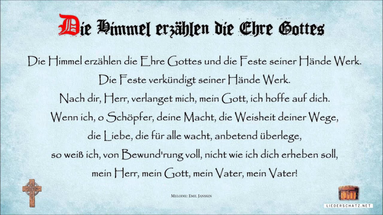 Die Himmel erz&auml;hlen die Ehre Gottes (Janssen)