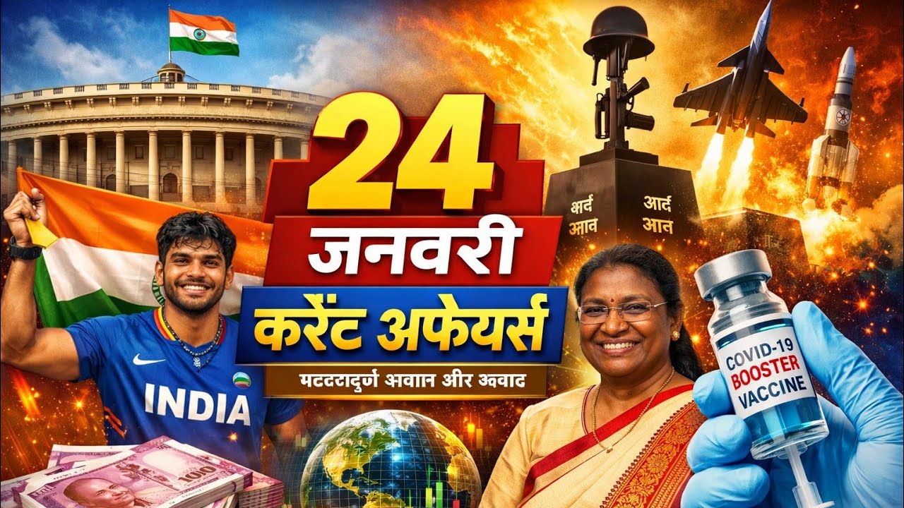 24 January Current Affairs 2026 | अंतरराष्ट्रीय शिक्षा दिवस | Daily GK for All Exams #currentaffairs