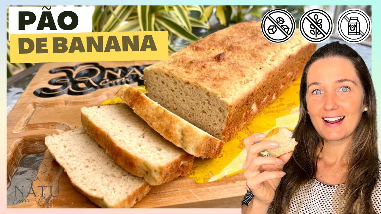 VOCÊ VAI SE SUPREENDER COM ESSE PÃO DE BANANA SEM GLÚTEN FEITO A MÃO.
