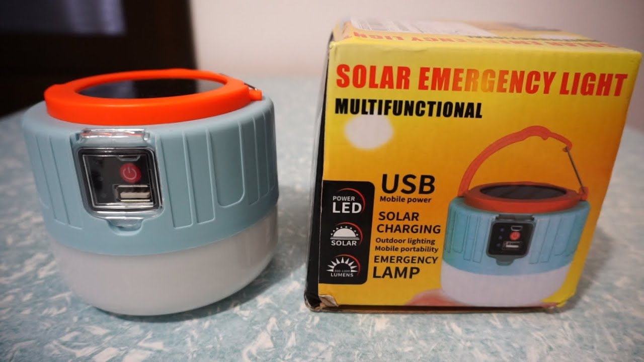 Solar LED Multifunctional Camping Lights USB Rechargeable