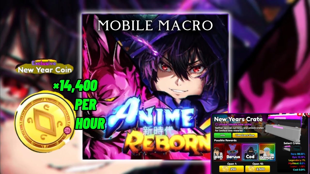 How To AFK Macro WORLDCOLLISION On Mobile in Anime Reborn !