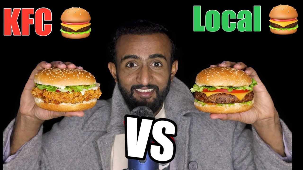 ASMR KFC Vs Local Food CaFe 🍔