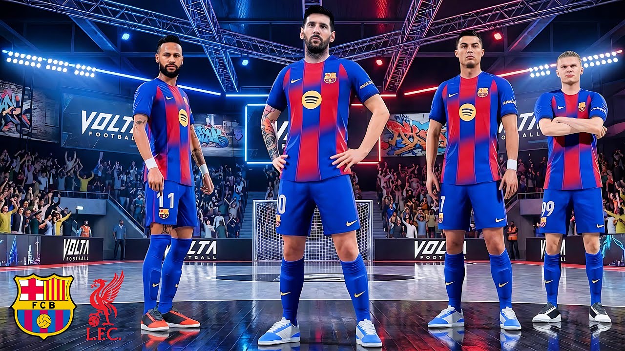 FIFA VOLTA 26 - MESSI, RONALDO, NEYMAR, HAALAND, SALAH ALL STARS | BARCELONA VS LIVERPOOL