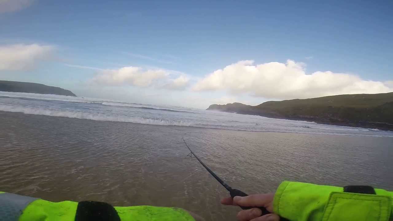 Fishing for small turbot on light gear from Cliff Bay, in Uig on the Isle of Lewis